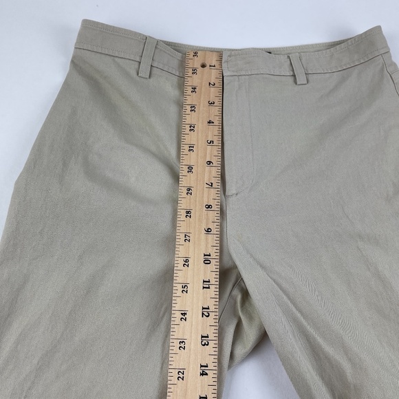 Banana Republic Stretch Pants Womens 8 Khaki Flat Front - Picture 6 of 11